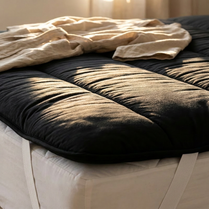 Wasbare Topper & Hoeslaken in 1 - Zwart