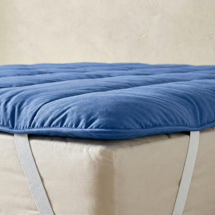 Wasbare Topper & Hoeslaken in 1 - Blauw