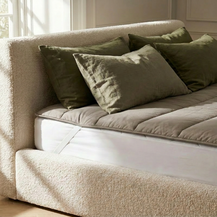 Wasbare Topper & Hoeslaken in 1 - Taupe