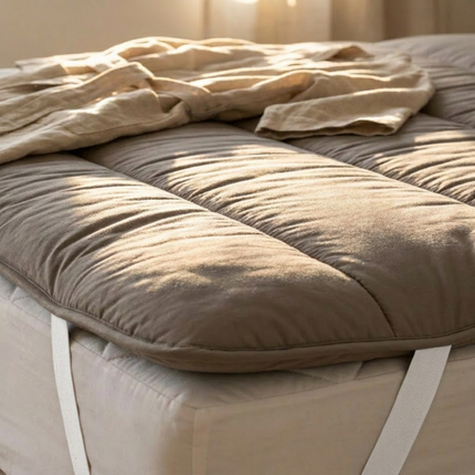 Wasbare Topper & Hoeslaken in 1 - Taupe