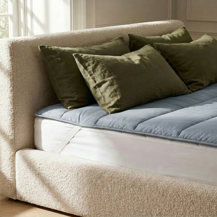 Wasbare Topper & Hoeslaken in 1 - Grijs