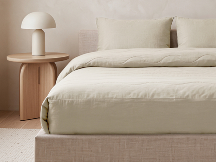 Lazy Dekbed Zonder Overtrek met Instopstrook - Katoen - Beige