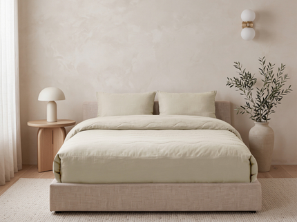 Lazy Dekbed Zonder Overtrek met Instopstrook - Katoen - Beige