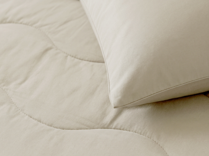 Lazy Dekbed Zonder Overtrek met Instopstrook - Katoen - Beige