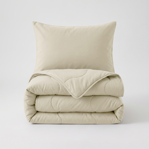 Lazy Dekbed Zonder Overtrek met Instopstrook - Katoen - Beige