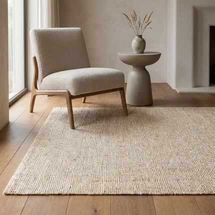 Handgeweven Jute Vloerkleed - Crème