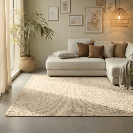 Handgeweven Jute Vloerkleed - Crème