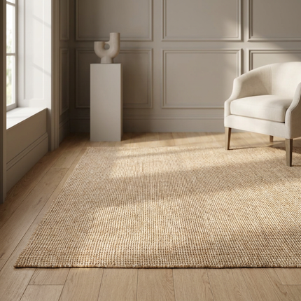 Handgeweven Jute Vloerkleed - Naturel