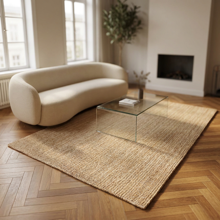 Handgeweven Jute Vloerkleed - Naturel