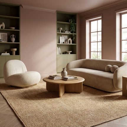 Handgeweven Jute Vloerkleed - Naturel