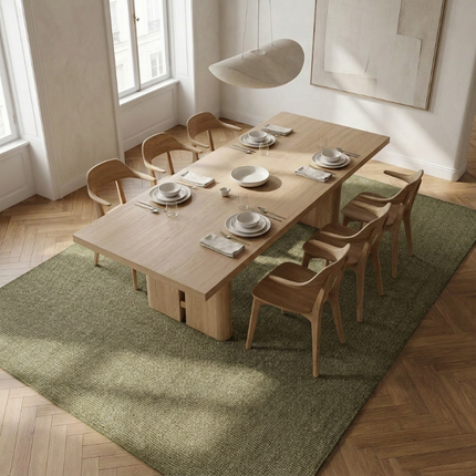 Handgeweven Jute Vloerkleed  - Groen