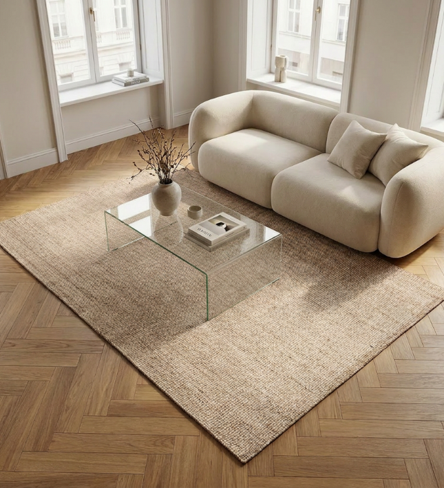 Handgeweven Jute Vloerkleed - Naturel