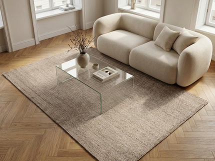Handgeweven Jute Vloerkleed - Taupe