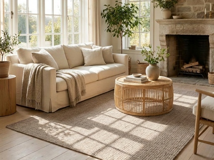 Handgeweven Jute Vloerkleed - Taupe