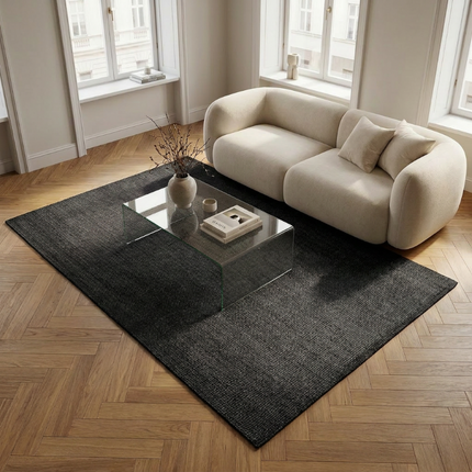 Handgeweven Jute Vloerkleed - Zwart