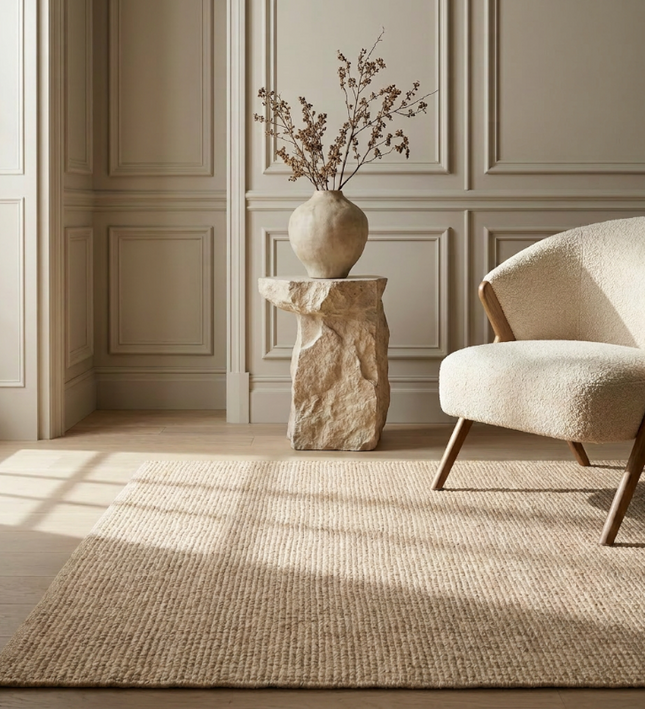 Handgeweven Jute Vloerkleed Rosalie - Creme