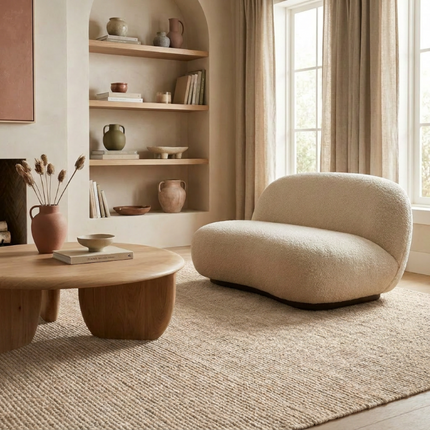 Handgeweven Jute Vloerkleed Rosalie - Creme