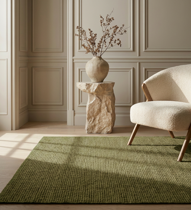 Handgeweven Jute Vloerkleed Rosalie - Groen