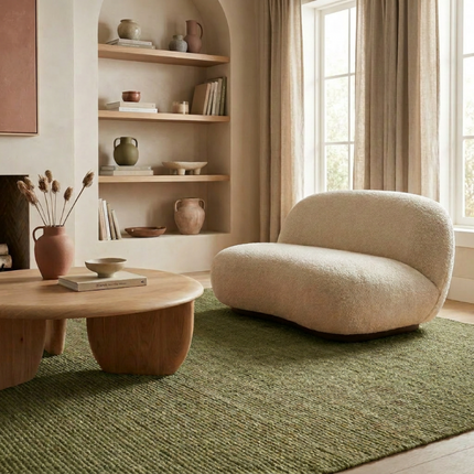 Handgeweven Jute Vloerkleed Rosalie - Groen