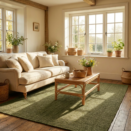 Handgeweven Jute Vloerkleed Rosalie - Groen