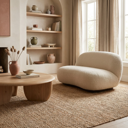 Handgeweven Jute Vloerkleed Rosalie - Naturel