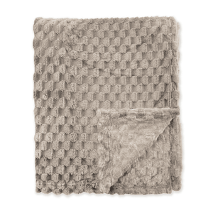 Bedsprei Fluffy Dots - Taupe