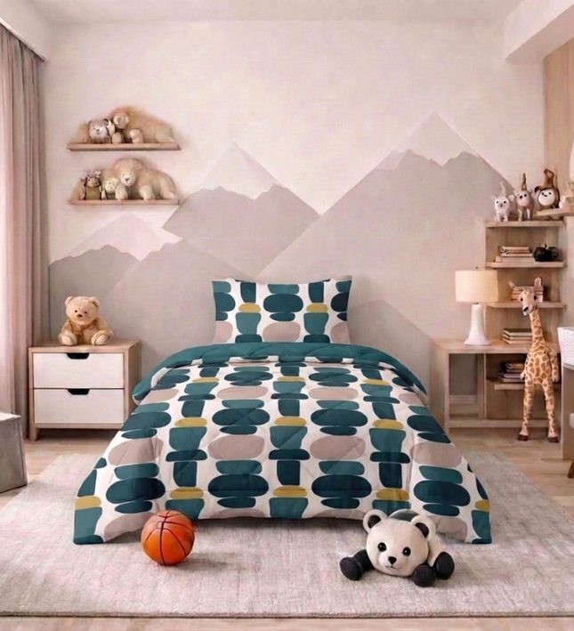 Kids Easy Dekbed Zonder Overtrek - Stacking Stones