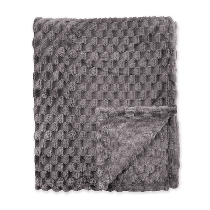 Bedsprei Fluffy Dots - Antraciet