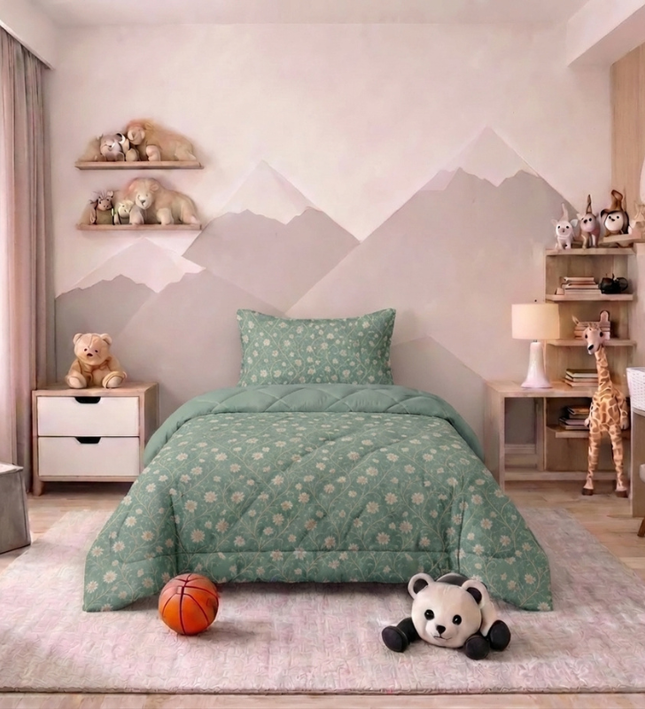 Kids Easy Dekbed Zonder Overtrek - Traditional Flower