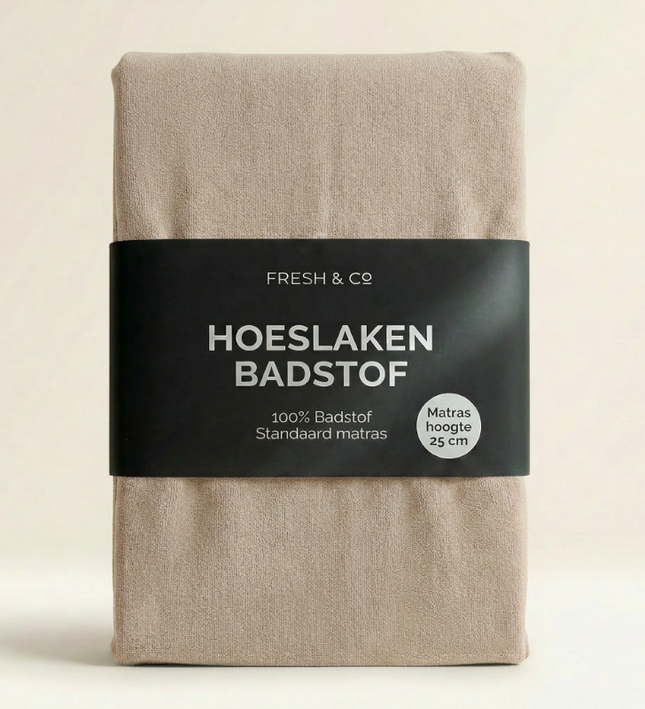 Hoeslaken - Badstof - Crème