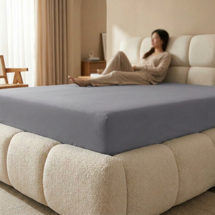 Hoeslaken - Mako Jersey Katoen - Taupe