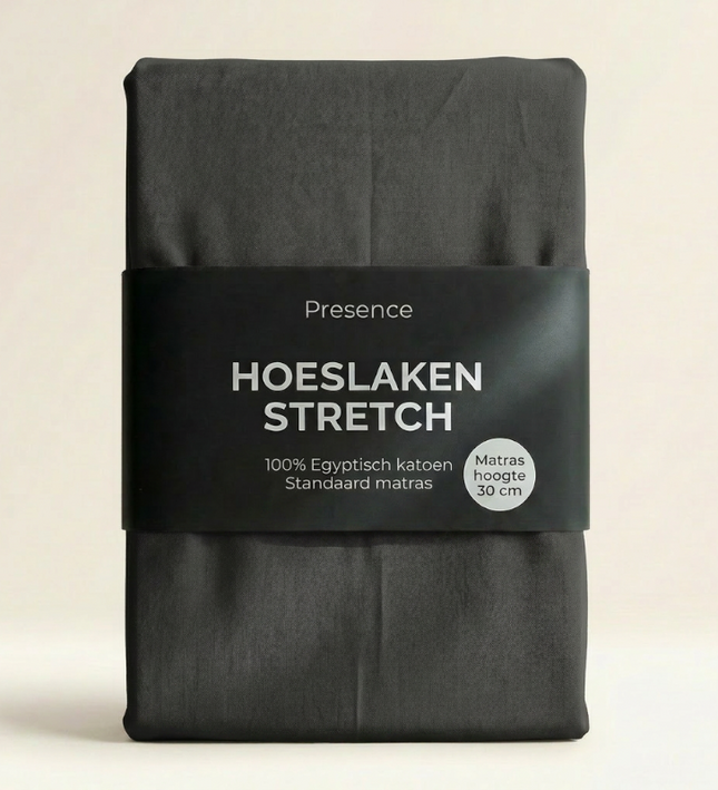 Hoeslaken - Egyptisch Katoen Jersey Stretch - Antraciet