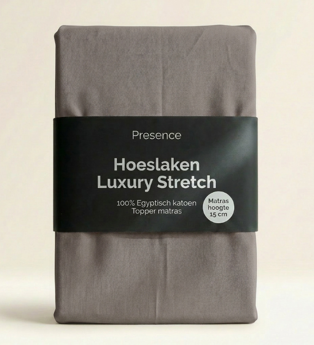 Topper Hoeslaken - Egyptisch Katoen Jersey Stretch - Taupe