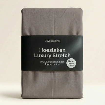 Topper Hoeslaken - Egyptisch Katoen Jersey Stretch - Taupe