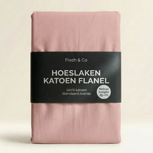 Hoeslaken - Katoen Flanel - Roze