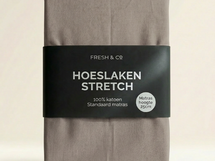 Hoeslaken - Katoen Jersey Stretch - Taupe