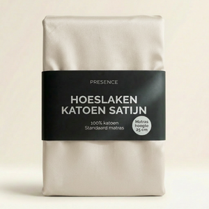 Hoeslaken - Katoen Satijn - Crème