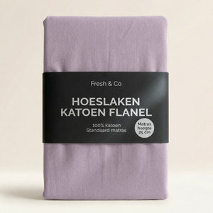 Hoeslaken - Katoen Flanel - Paars
