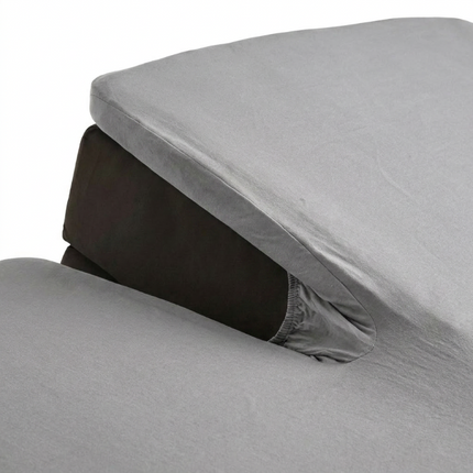 Splittopper Hoeslaken - Egyptisch Katoen Stretch - Grijs