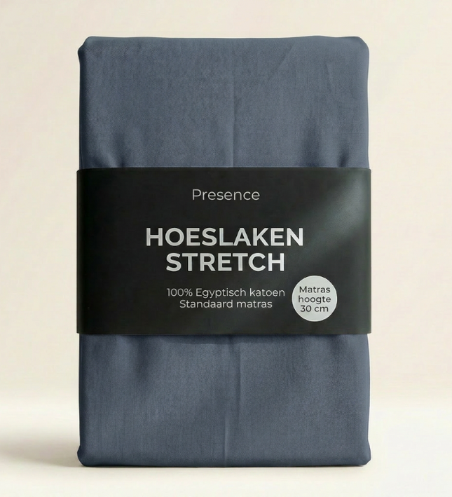 Hoeslaken - Egyptisch Katoen Jersey Stretch - Navy