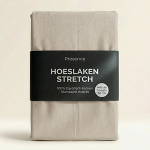 Hoeslaken - Egyptisch Katoen Jersey Stretch - Crème