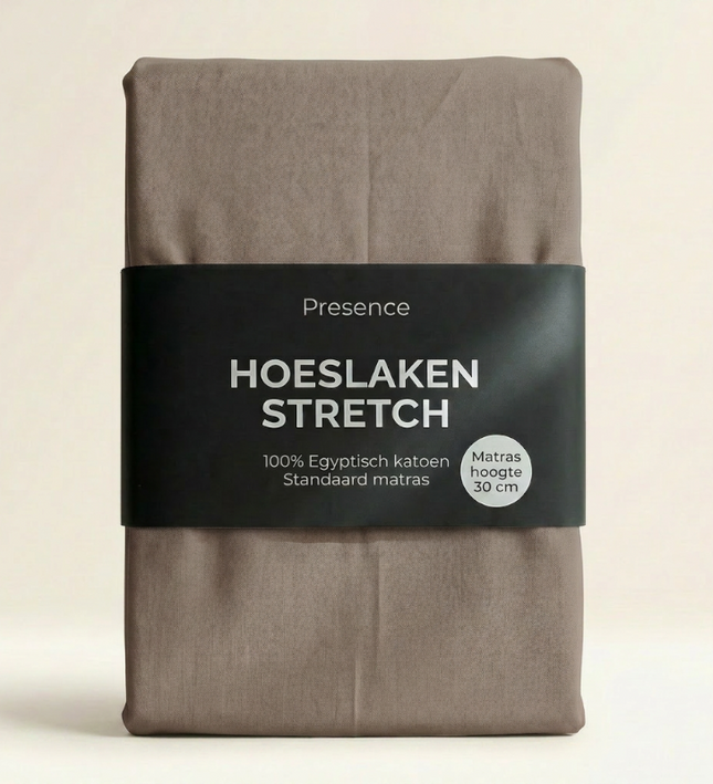 Hoeslaken - Egyptisch Katoen Jersey Stretch - Taupe