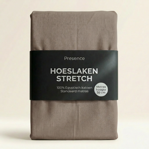 Hoeslaken - Egyptisch Katoen Jersey Stretch - Taupe