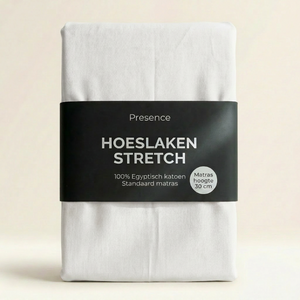 Hoeslaken - Egyptisch Katoen Jersey Stretch - Wit