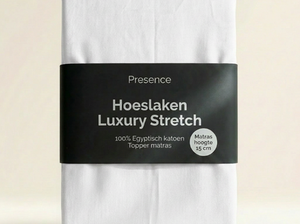 Topper Hoeslaken - Egyptisch Katoen Jersey Stretch - Wit