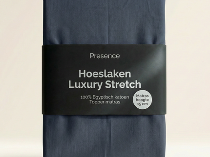 Topper Hoeslaken - Egyptisch Katoen Jersey Stretch - Navy