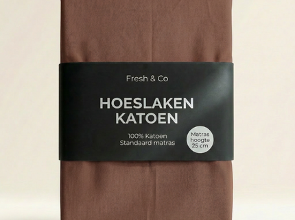Hoeslaken -  Katoen - Cognac