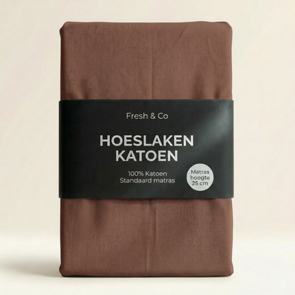 Hoeslaken -  Katoen - Cognac