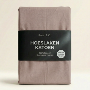 Hoeslaken Verkoelend -  Katoen - Taupe