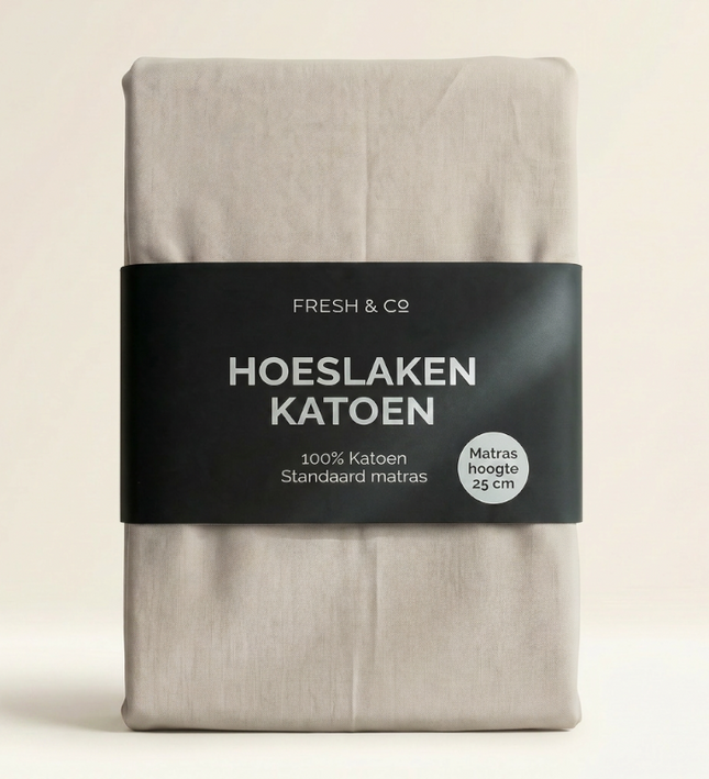 Hoeslaken Verkoelend - Katoen - Crème